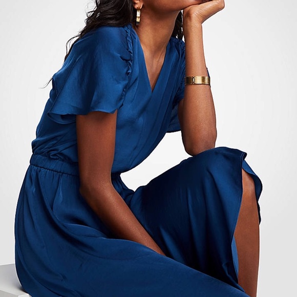 cinched waist midi dress